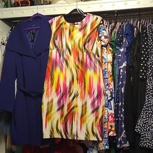 Madisonleigh, multi colored shift dress, 16.